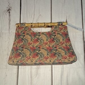 3 FOR 12 SALE TROPICAL Palm Print Cork Handbag Purse